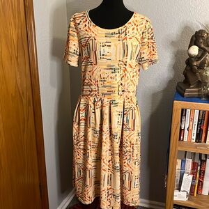 LuLaRoe Amelia Abstract Print Dress